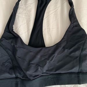 Lululemon black chevron print racerback bra